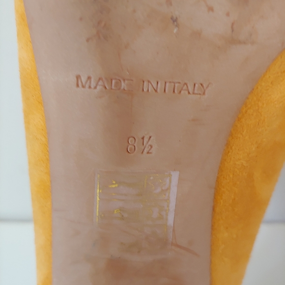 Everlane The Day Heel Mule Slip On Shoes Yellow Suede Size 8.5 - Picture 15 of 15